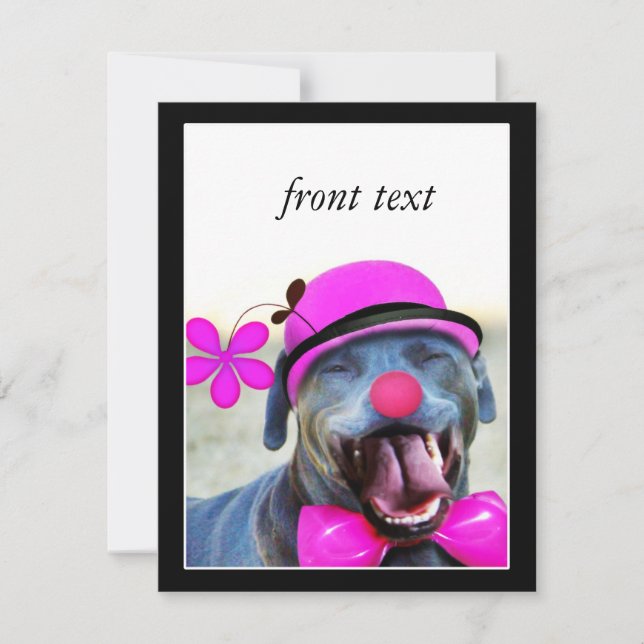 Invitación Perro riéndose (Anverso)