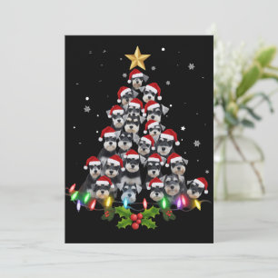 Invitación Perro Schnauzer de Navidad Árbol Xmas Mascota Anim