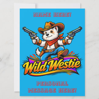 Invitación Perro vaquero Westie salvaje