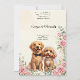 Invitación Perros adorables de boda