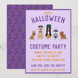 Invitación Perros Fiestas de disfraces de Halloween