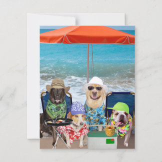 Invitación Perros graciosos de Personalizable invitan al día 