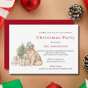 Invitación Perros Navidades de pelo Navidad fiesta