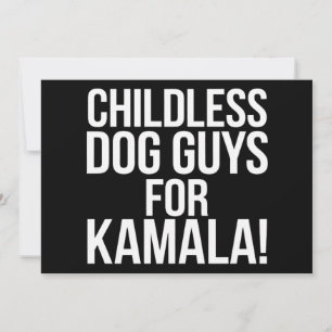 Invitación Perros sin hijos por voto de Harris en Kamala 2024