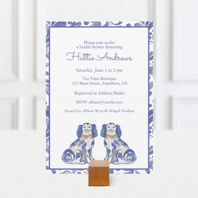 Invitación Perros Staffordshire de acuarela (Subido por el creador)