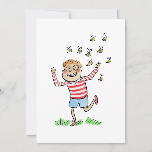 Invitación Persecuciones por abejas (Anverso)