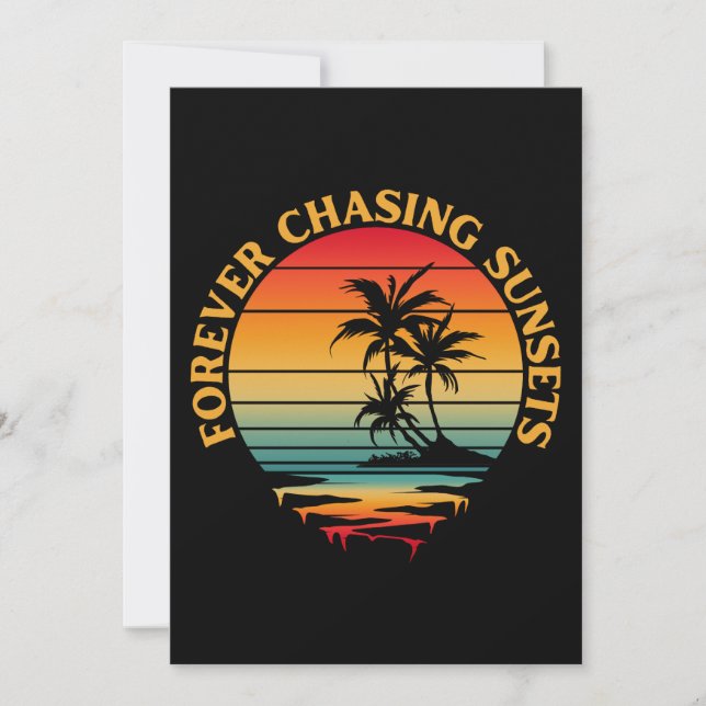 INVITACIÓN PERSIGUIENDO ATARDECERES POR SIEMPRE  (Anverso)