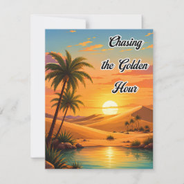 Invitación Persiguiendo la estética del atardecer desértico d