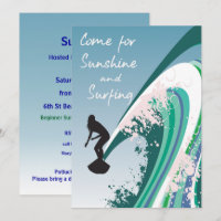 Persona que practica surf gráfica en la sol de la