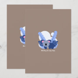 Invitación Personaje Adorable Animal Personaje Koala Arte