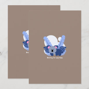 Invitación Personaje Adorable Animal Personaje Koala Arte