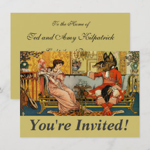 Invitación Personajes Clásicos de Cuentos de Hadas Belleza Be