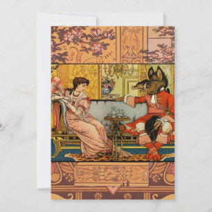 Invitación Personajes Clásicos de Cuentos de Hadas Belleza Be