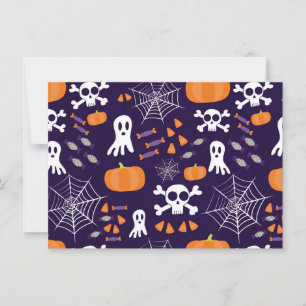 Invitación Personajes Divertidos y Espeluznantes de Halloween