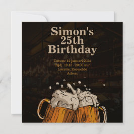Invitación Personal Birthday invitation beer