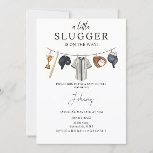 Invitación personal de Baby Shower al béisbol