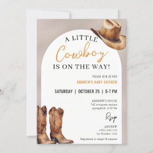 Invitación personal de Cowboy Baby Shower