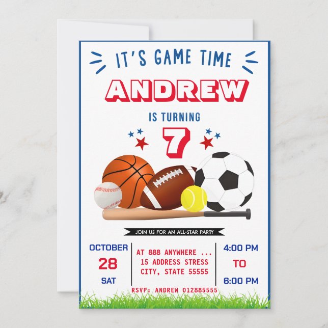 Invitación personal de cumpleaños a todos los depo (Anverso)
