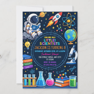 Invitación Personal Digital Science Birthday