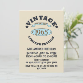Invitación Personaliazada fiesta de sesenta años de antigüeda
