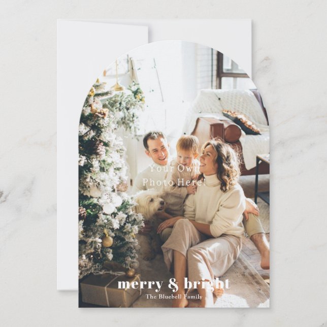 Invitación Personalise Your Own Photo And Text Christmas Card (Anverso)