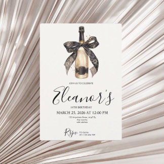 Invitación Personalised 18th Champagne Birthday Invitation