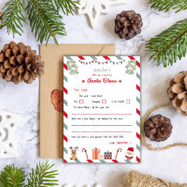 Invitación Personalised Official Letter to Santa North Pole