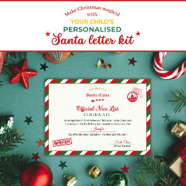 Invitación Personalised Official Nice List Certificate Santa