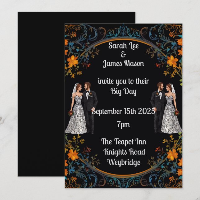 Invitación Personalised Wedding Invitations and Invites (Anverso / Reverso)