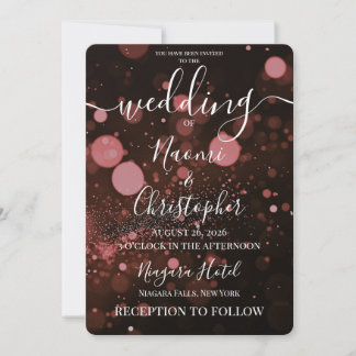 Invitación Personaliza: Boda Bokeh Blizzard