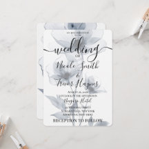 Personaliza: Boda de Flores Azules Translúcidas