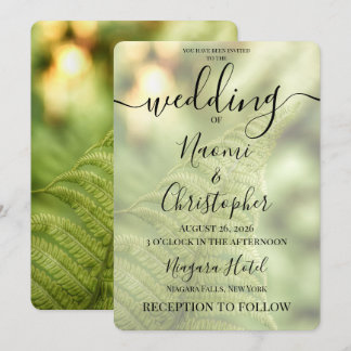 Invitación Personaliza: Boda de Hoja Verde