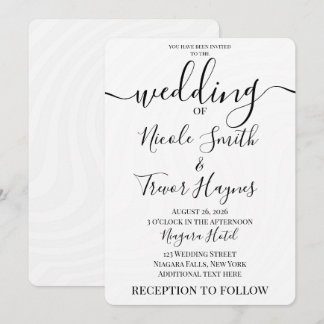Invitación Personaliza: Boda Minimalista Ola Blanca