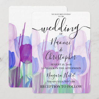 Invitación Personaliza: Bodas de Tulipanes Translúcidos