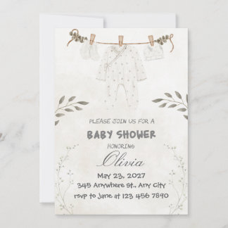 Invitación Personaliza Dulce Fiesta de Bebé Personalizada