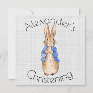 Invitación Personaliza el conejo clásico para bautizo