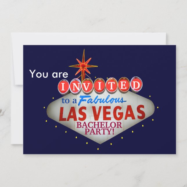 Invitación Personaliza el letrero de bienvenida de Las Vegas (Anverso)