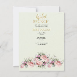 Invitación Personaliza el ramo de Brunch Rose de novia