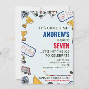 Invitación Personaliza la fiesta de cumpleaños de Hockey Spor