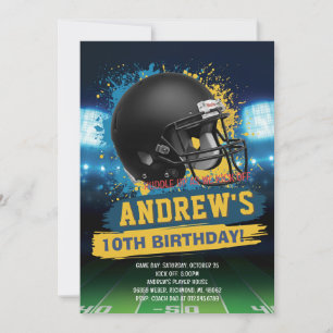 Invitación Personaliza la fiesta de VISIÓN de fútbol american