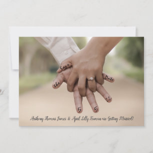 Invitación Personaliza la foto de la fecha de la boda