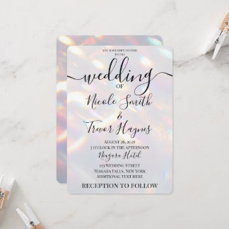 Invitación Personaliza: Luces Iridescentes Boda