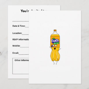 Invitación Personaliza refresco de naranja fantástico