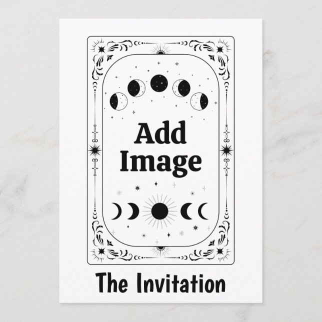 Invitación Personaliza Tarot Fortuna Mágico Divorcio Fiesta M (Anverso)