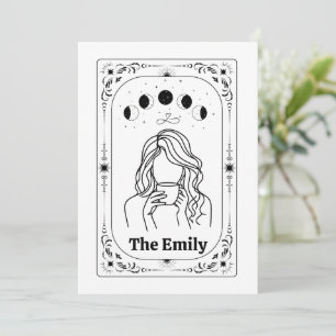 Invitación Personaliza Tarot Mágico Místico Amiga Zodiaco Rec
