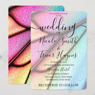 Invitación Personaliza: Textura de ala de mariposa Boda