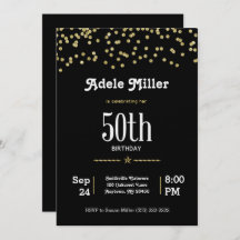 Personalizable 50 cumpleaños con oro brillante