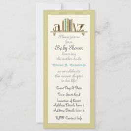 Invitación Personalizable A-Z Baby Book Invite