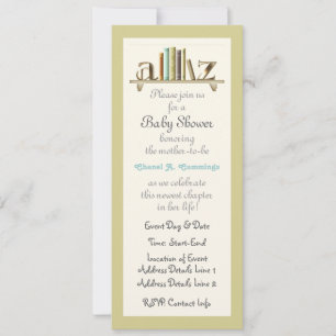 Invitación Personalizable A-Z Baby Book Invite