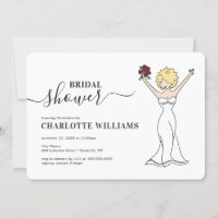 Personalizable Avatar Bridal Shower | Curly Hair